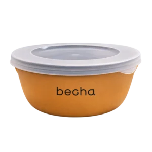 Mehrweg Bowl von becha f&uuml;r Speisen in orange.
